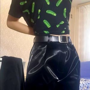 Liquid Metal Streetwear Pants Unisex Men Women Trousers